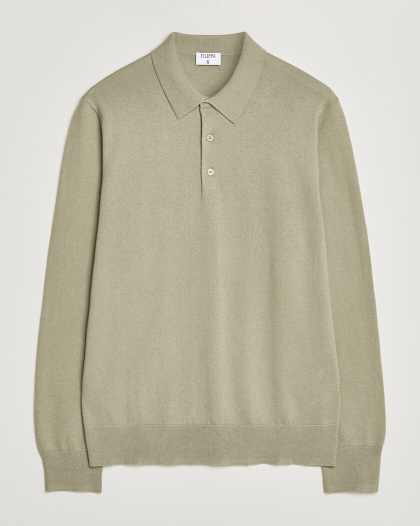Filippa K Knitted Polo Shirt Light Green – Green