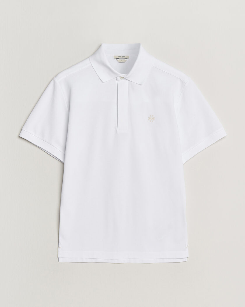 Jacob Cohën Cotton Polo Piquet Optical White – White