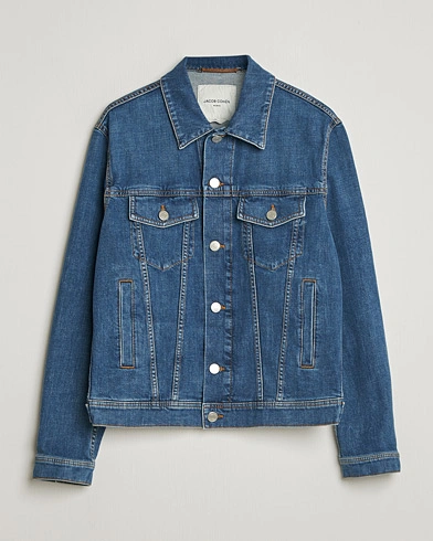 Jacob Cohën Denim Trucker Jacket Mid Blue – Blue