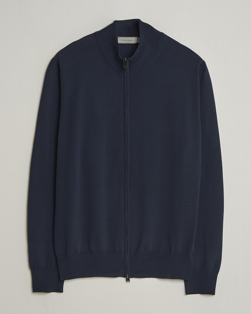 Moncler Hybrid Zip Cardigan Navy at CareOfCarl.com