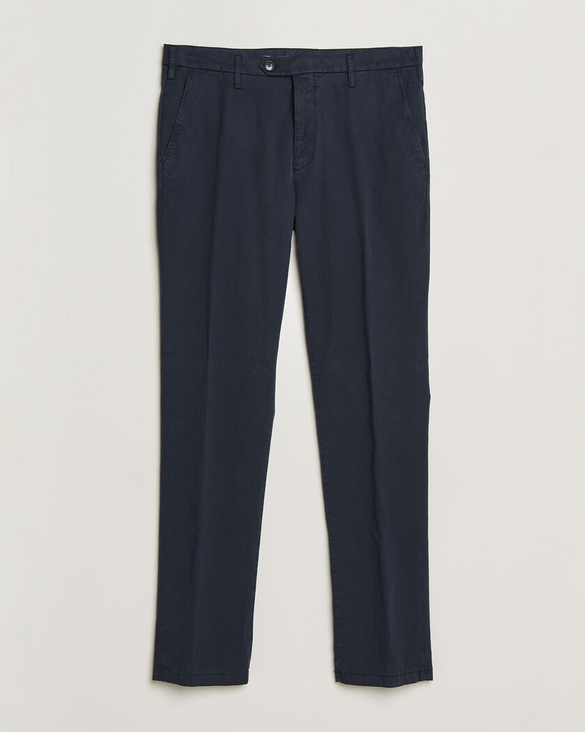Canali Regular Fit Cotton/Stretch Chinos Navy – Blue