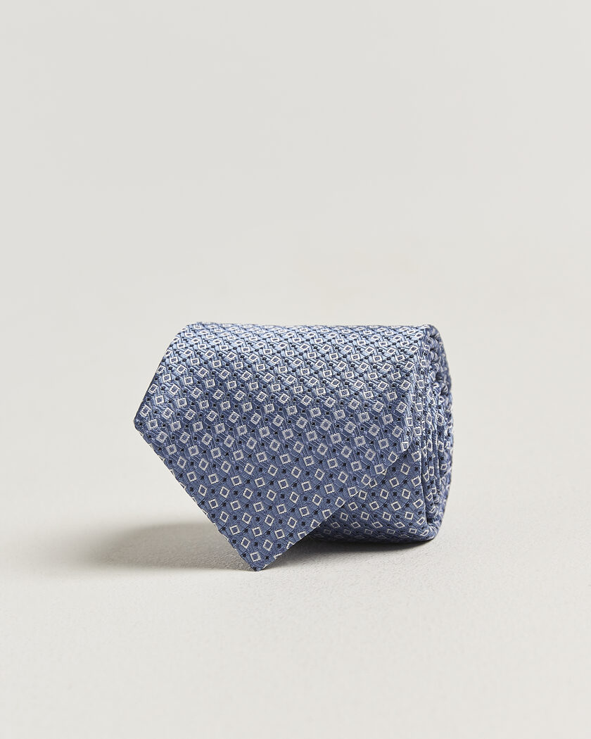 Eton Silk Basket Weave Tie Navy at CareOfCarl.com