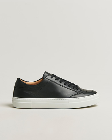 J.Lindeberg Art Signature Leather Sneaker Black – Black