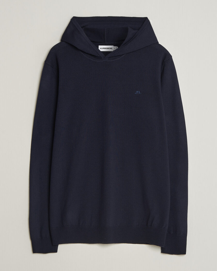 J.Lindeberg Karl Merino Hoodie JL Navy – Blue