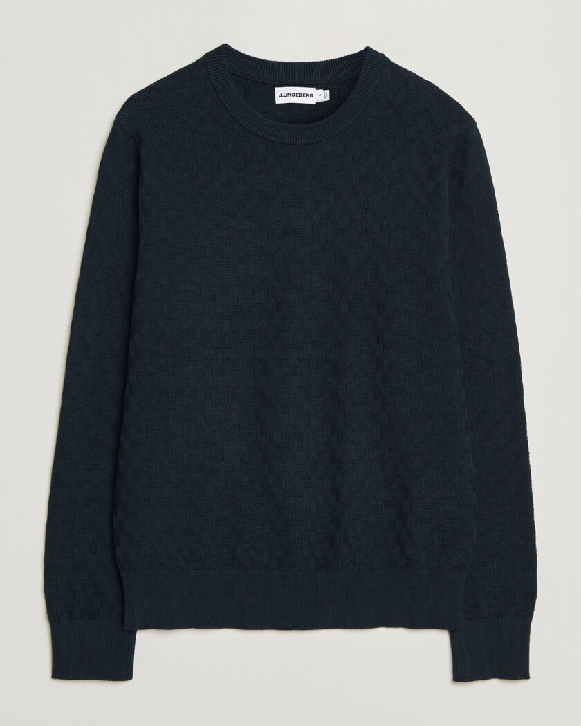 J.Lindeberg Arthur Knit Cotton Sweater JL Navy – Blue