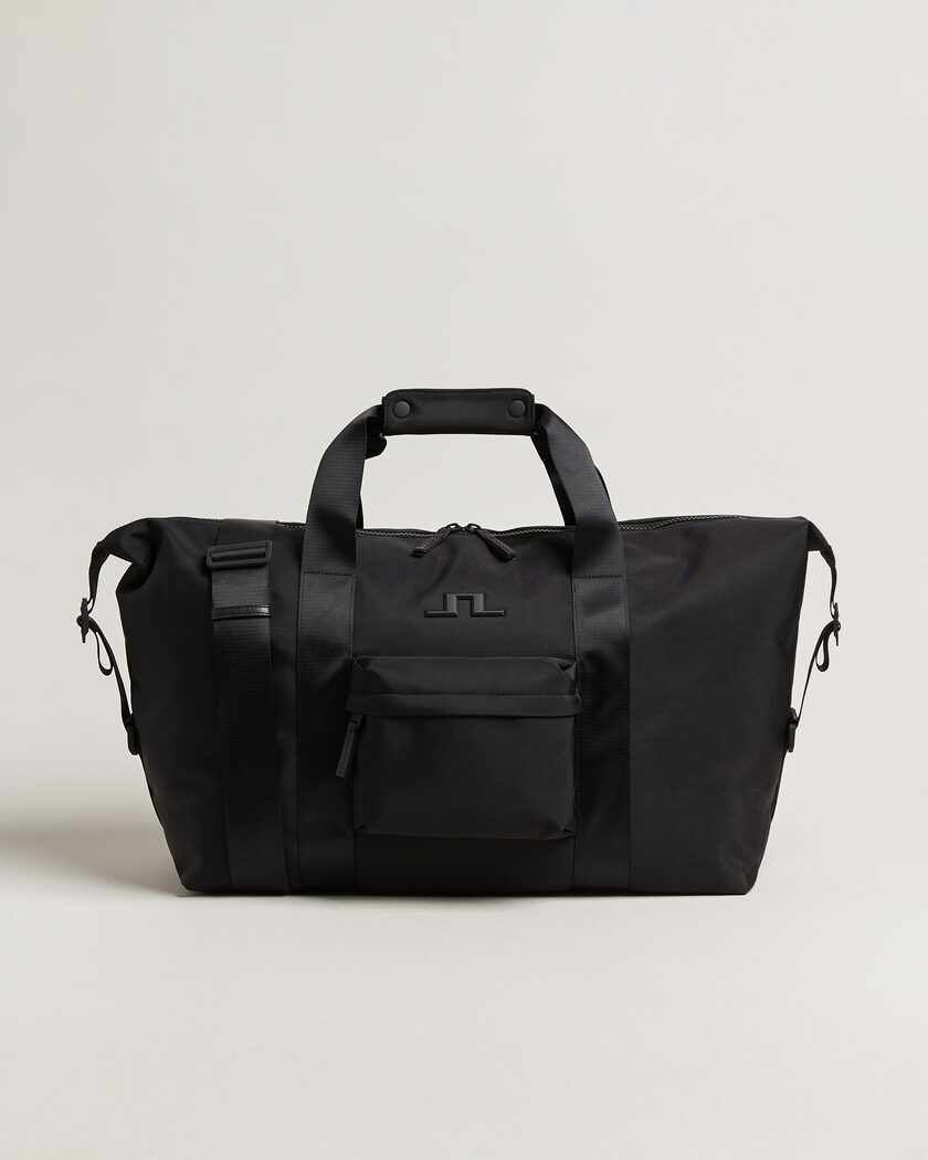 Fred Perry Tonal Classic Barrel Bag Black/Gold at CareOfCarl.com