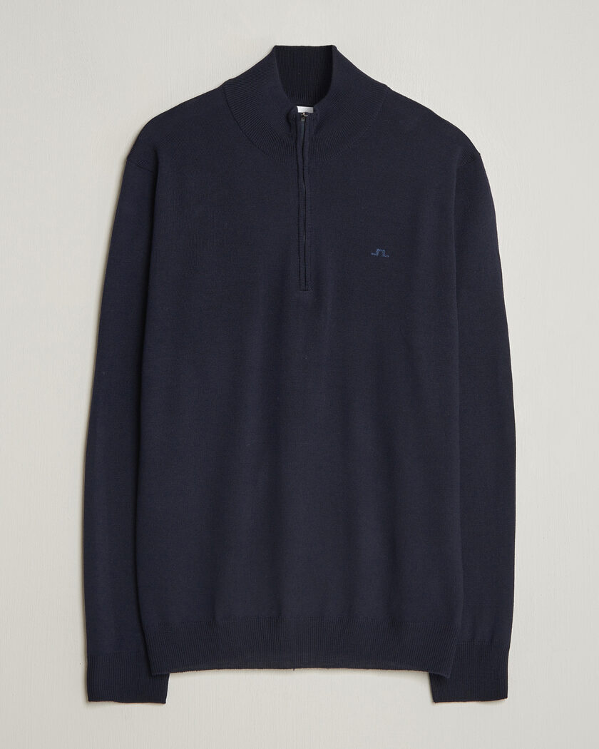 J.Lindeberg Kian Tour Merino Half Zip Navy at CareOfCarl.com