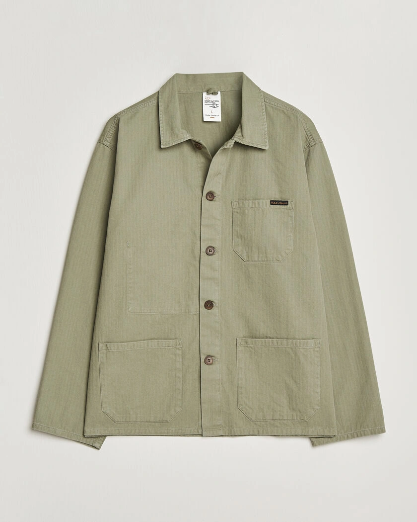 Nudie Jeans Buddy Chore Jacket Pale Green – Green