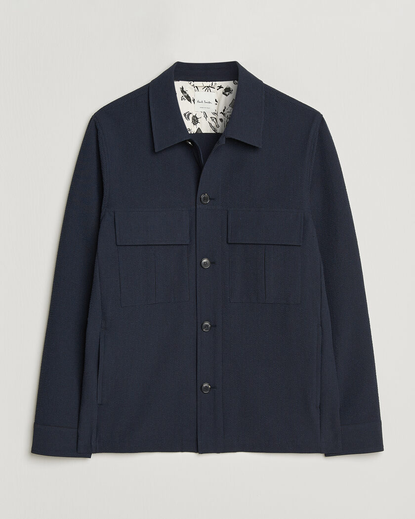 Stone Island Ghost Wool/Nylon Flannel Overshirt Black at