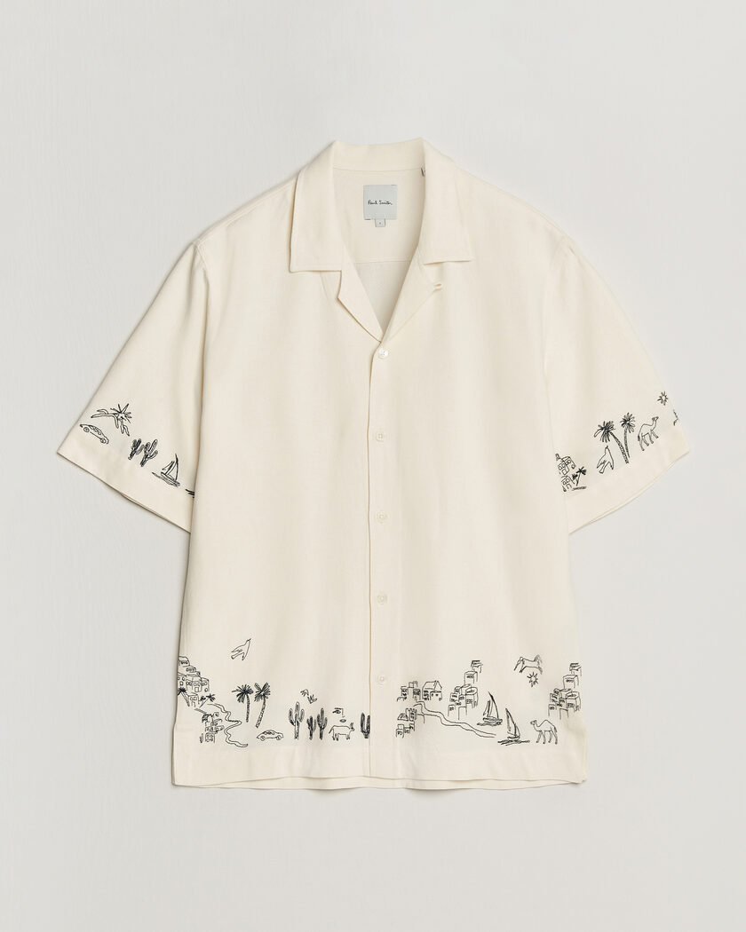 Paul Smith Embroidered Short Sleeve Shirt White – White