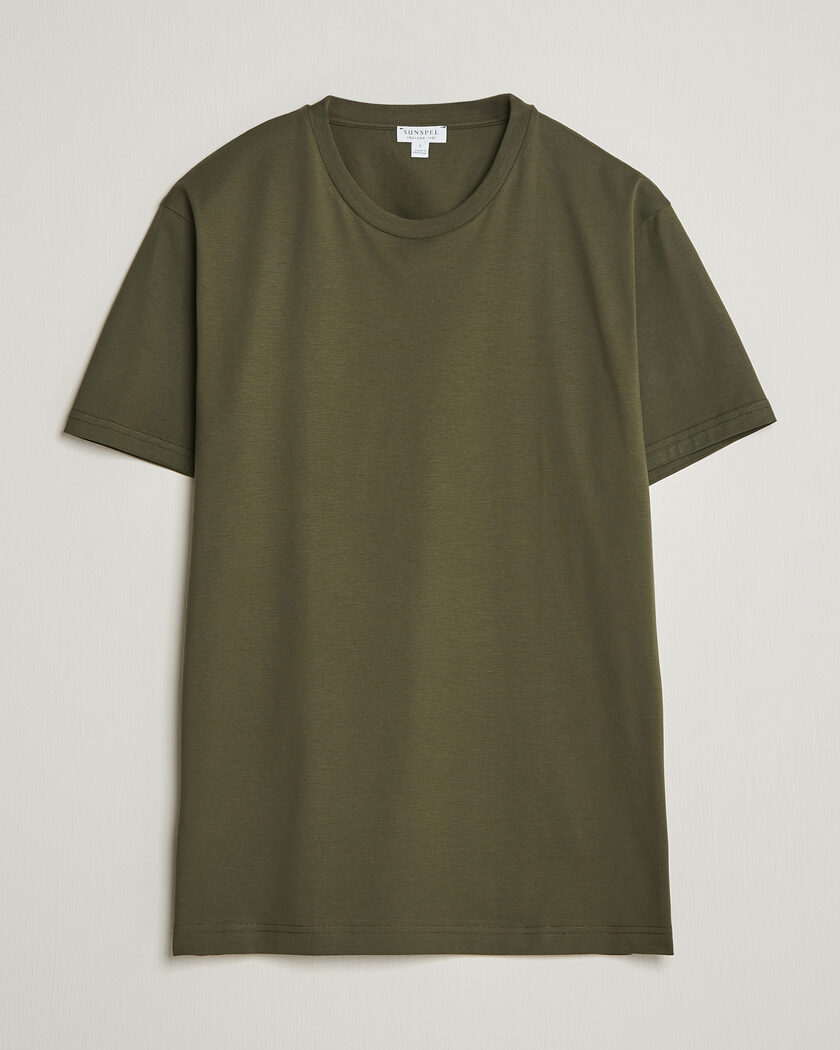 Sunspel Riviera Midweight T-Shirt Deep Olive – Green