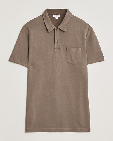 Sunspel Riviera Polo Shirt Dark Cedar – Brown