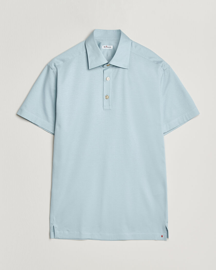 Auralee Wool Rib Knit Skipper Polo Ecru at CareOfCarl.com