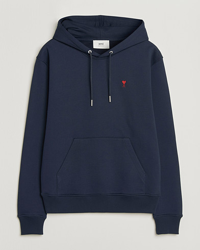 AMI Heart Logo Hoodie Navy – Blue