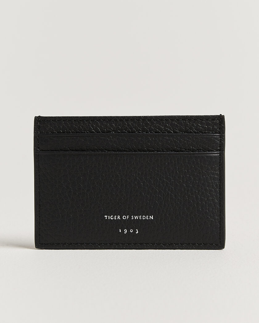 Tiger of Sweden Wharf Leather Card Holder Black – Black