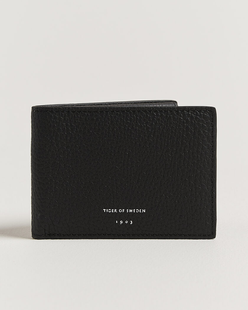 Smythson Panama 6 Card Wallet Black Leather at CareOfCarl.com