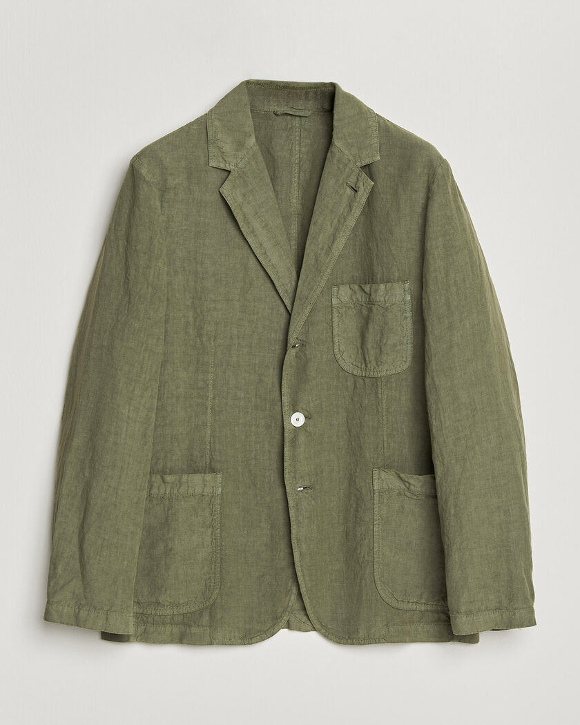 Aspesi Samuraki Linen Blazer Military – Green