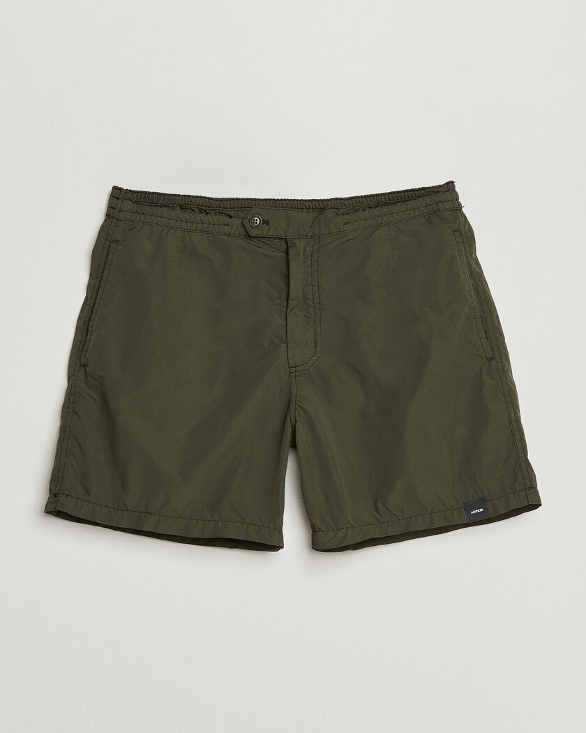 Fedeli Madeira Swim Trunk Green Flowers at CareOfCarl.com