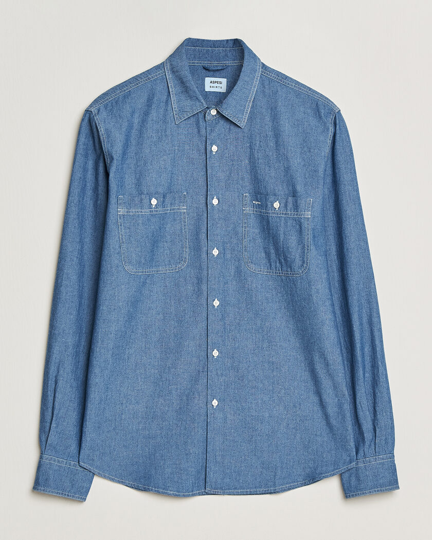 J.Lindeberg Jason Cotton/Linen Stretch Zip Overshirt Navy at
