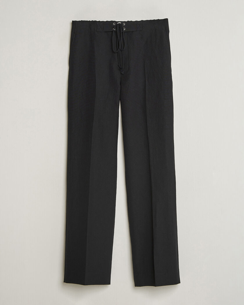 Giorgio Armani Pleated Seersucker Pants Navy at CareOfCarl.com