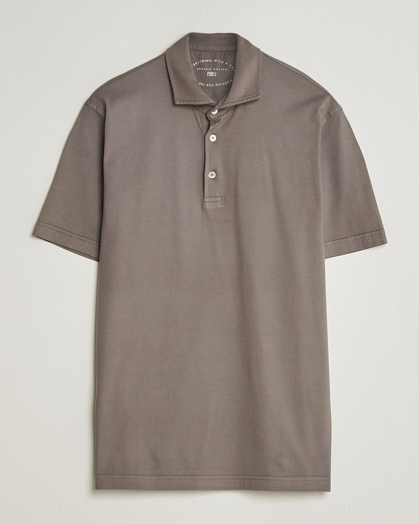 Fedeli Zero Organic Cotton Polo Taupe – Brown
