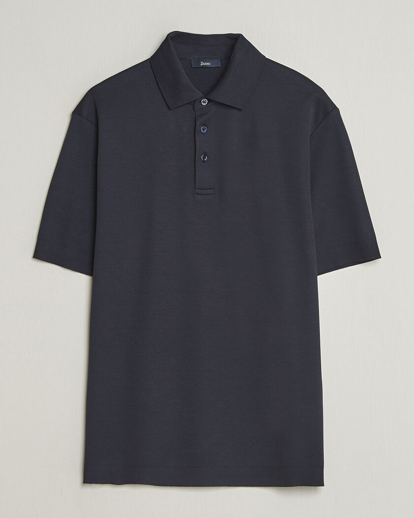 Herno Micro Piquet Polo Navy – Blue