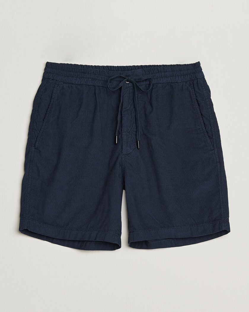 NN07 Kay Relaxed Fit Cotton Drawstring Shorts Navy Blue at