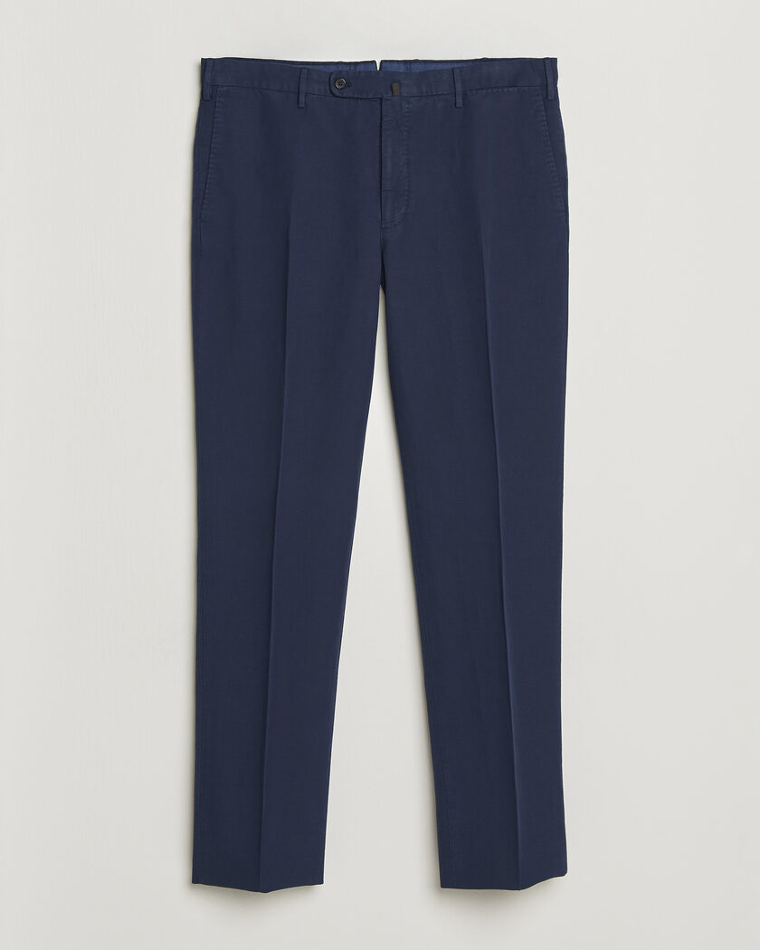 Incotex Regular Fit Chinolino Trousers Navy – Blue