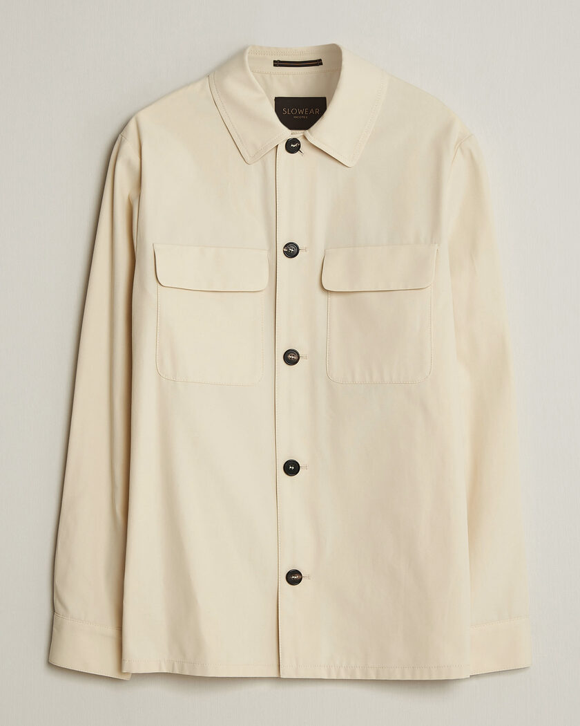 Auralee Double Pocket Wool Overshirt Ivory at CareOfCarl.com Auralee Double Pocket Wool Overshirt Ivory at CareOfCarl.com