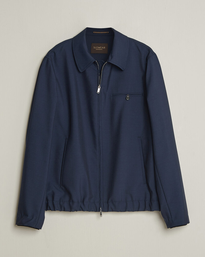 Incotex Primo Wool Shirt Jacket Navy – Blue