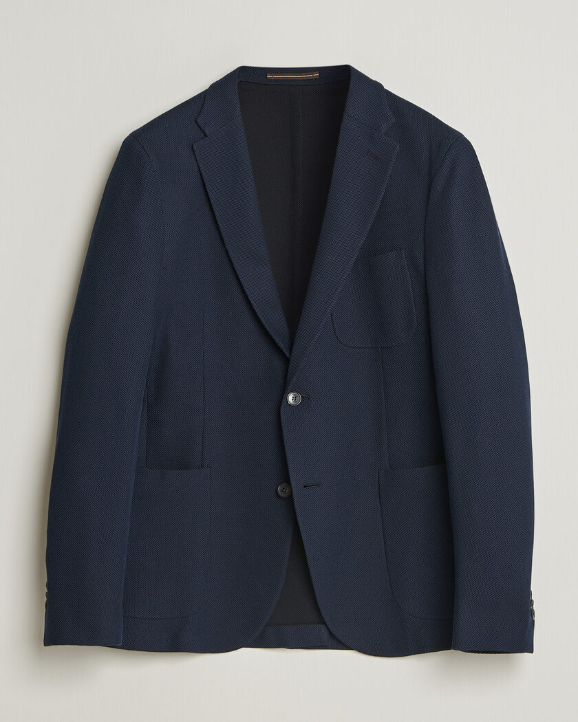 Incotex Unconstructed Jersey Blazer Navy – Blue
