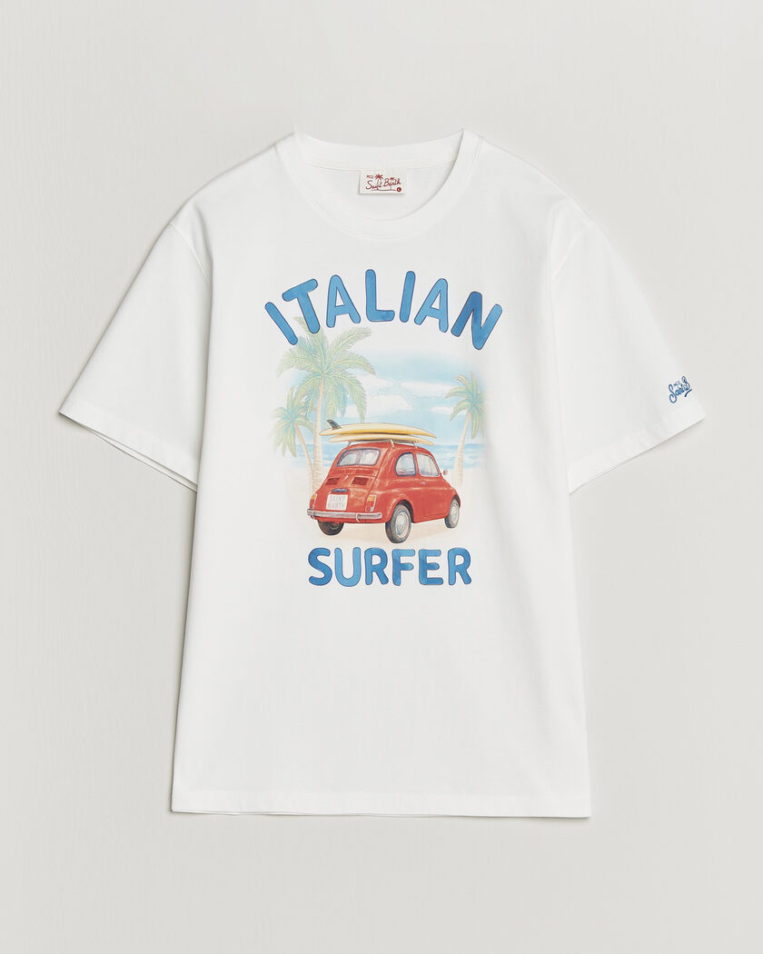 MC2 Saint Barth Printed Cotton T-Shirt Italian Surfer – White