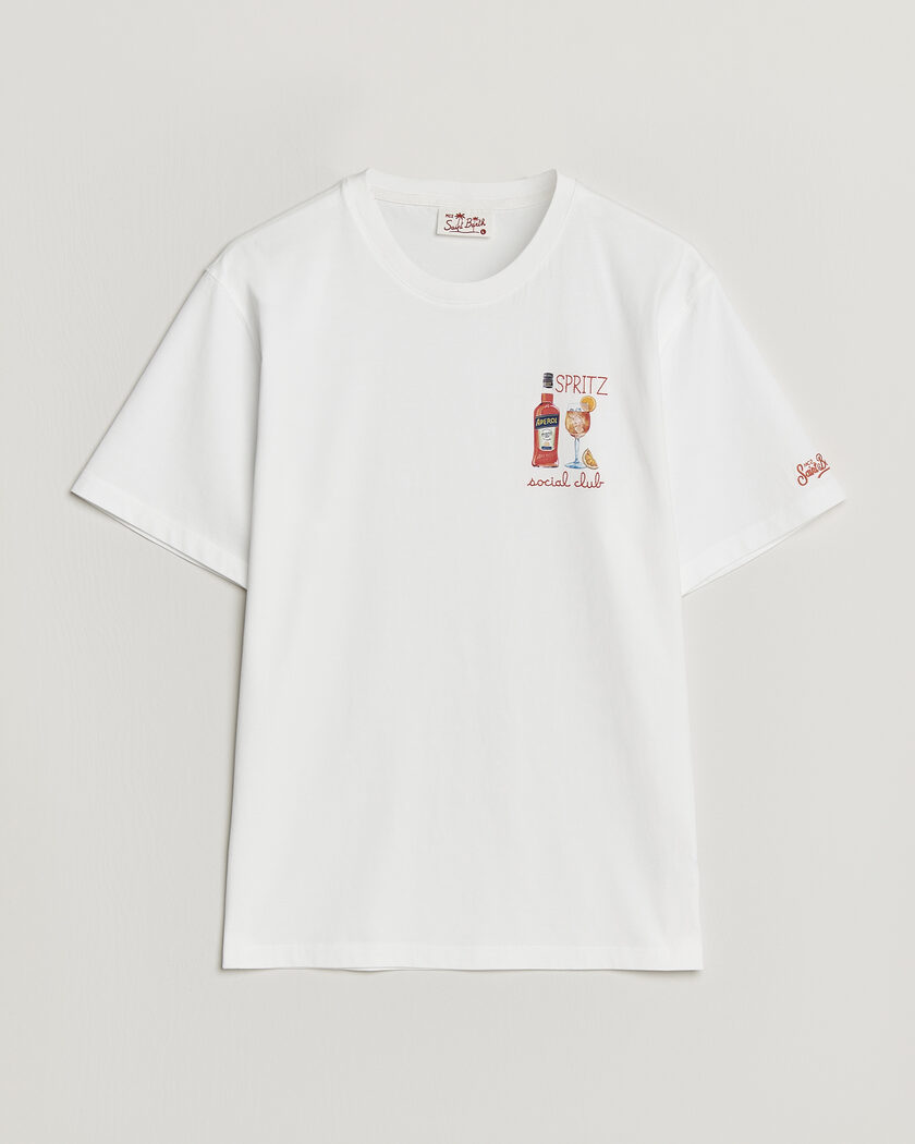 MC2 Saint Barth Printed Cotton T-Shirt Social Spritz – White