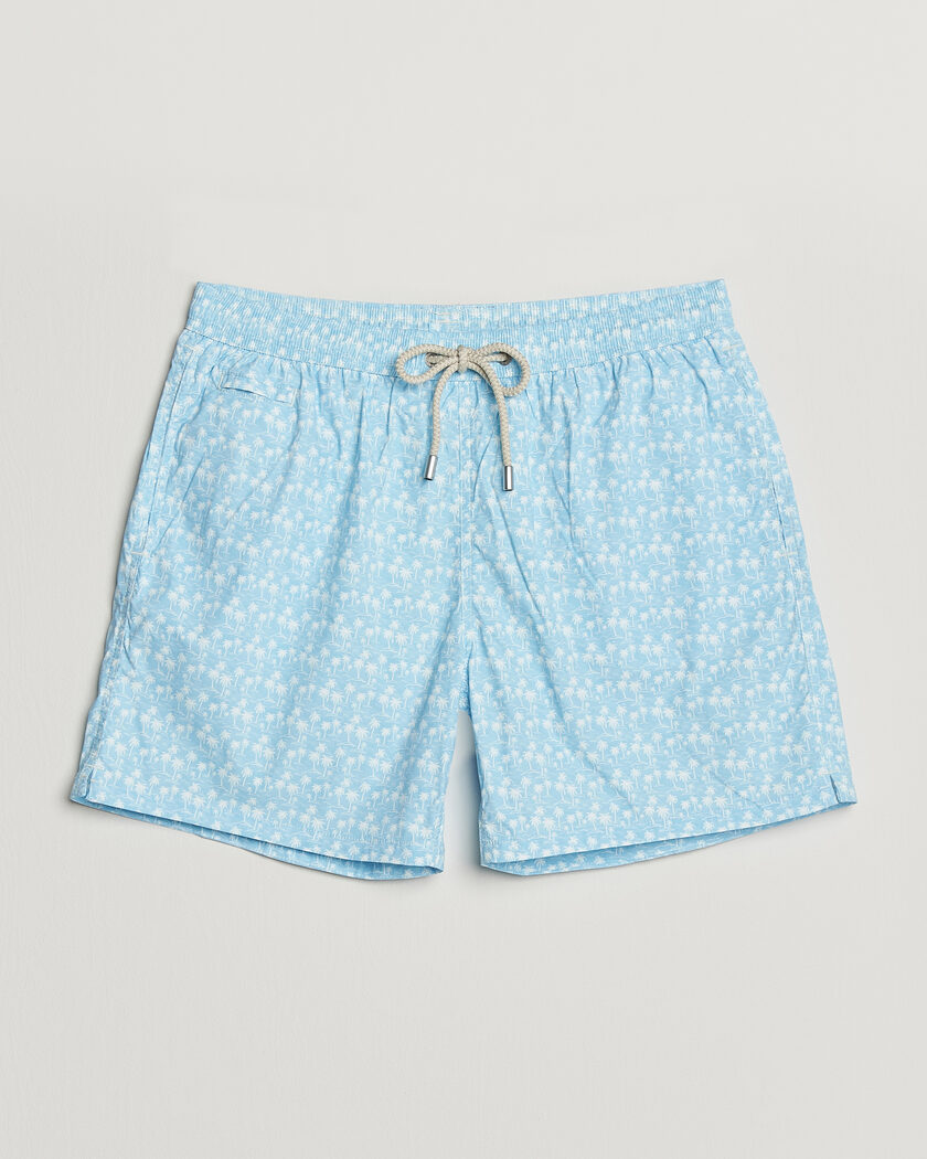 MC2 Saint Barth Printed Swim Shorts Blue Palms – Blue