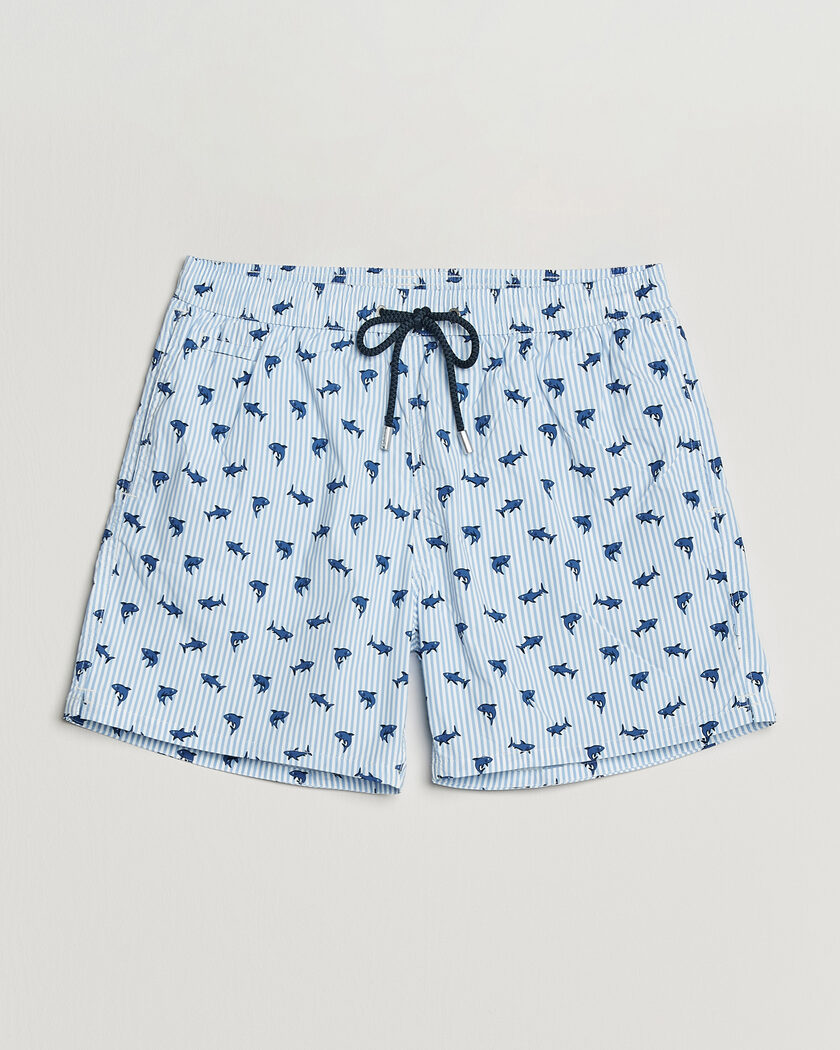 MC2 Saint Barth Printed Swim Shorts Blue Sharks – Blue