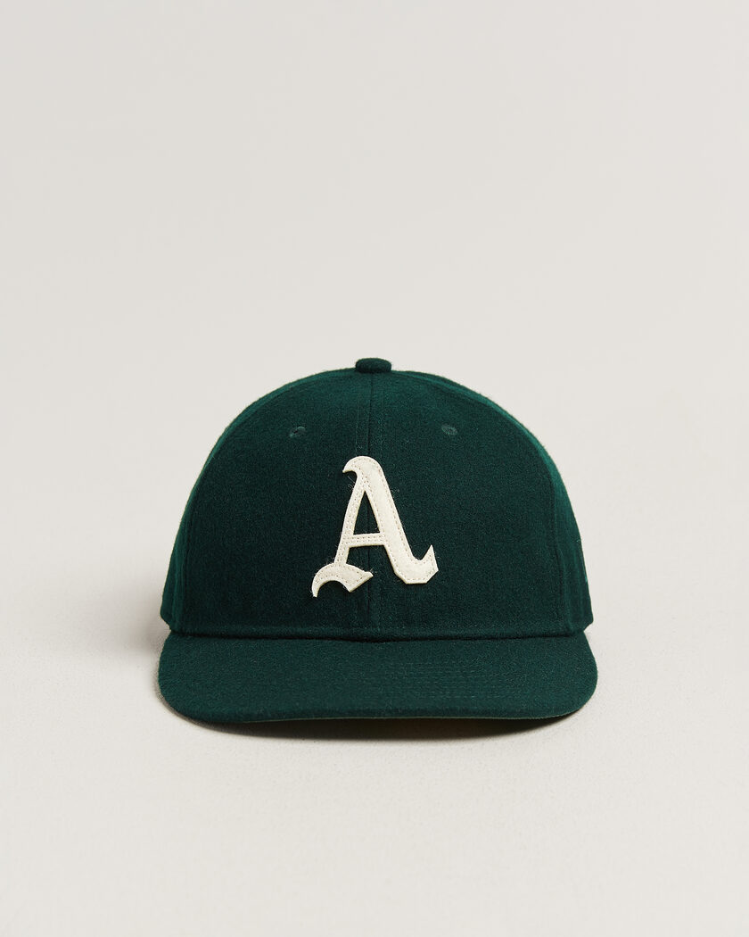 New Era Retro Crown 9Fifty Melton Wool Cap Oakland Athletics – Green