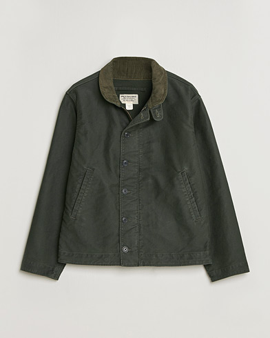 Auralee Washed Silk Chambray Blouson Black at CareOfCarl.com