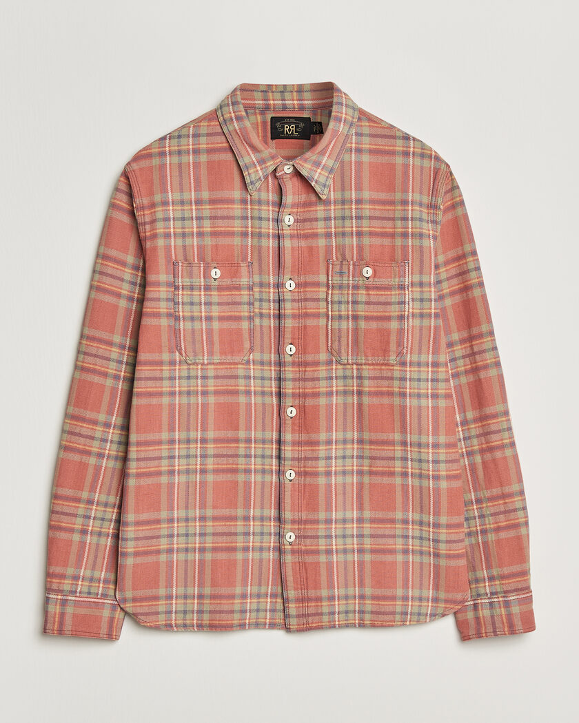 RRL Limited Patchwork Workshirt Red Multi at CareOfCarl.com