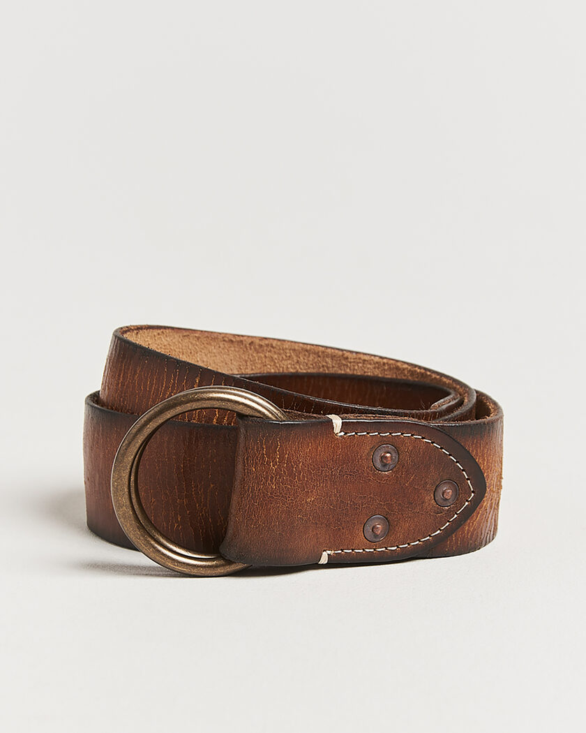 Auralee Leather Square Buckle Belt Black at CareOfCarl.com