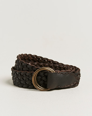 RRL Braided Belt Dark Brown – Brown
