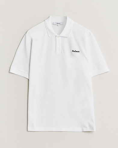Oscar Jacobson Otto Short Sleeve Zip Polo White at CareOfCarl.com
