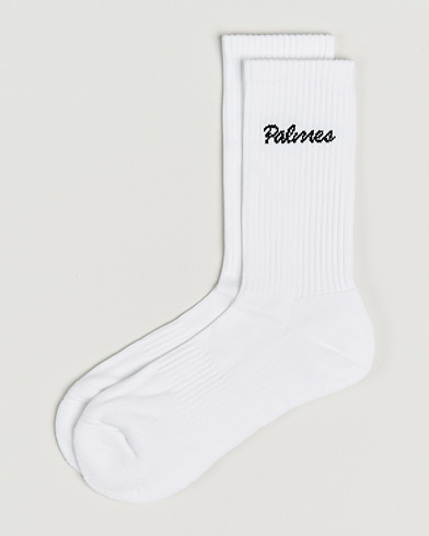 Palmes 2-Pack Stitch Socks White – White