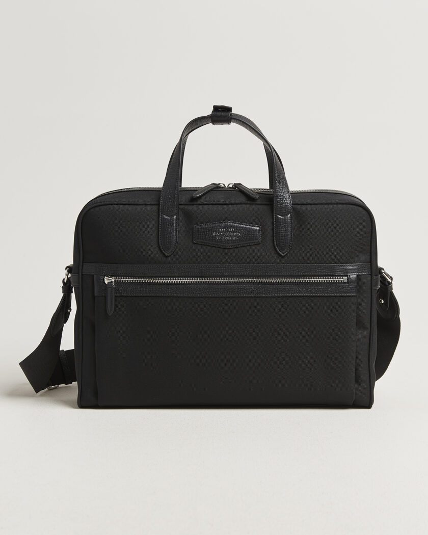 Smythson Canvas Norton Briefcase Black – Black