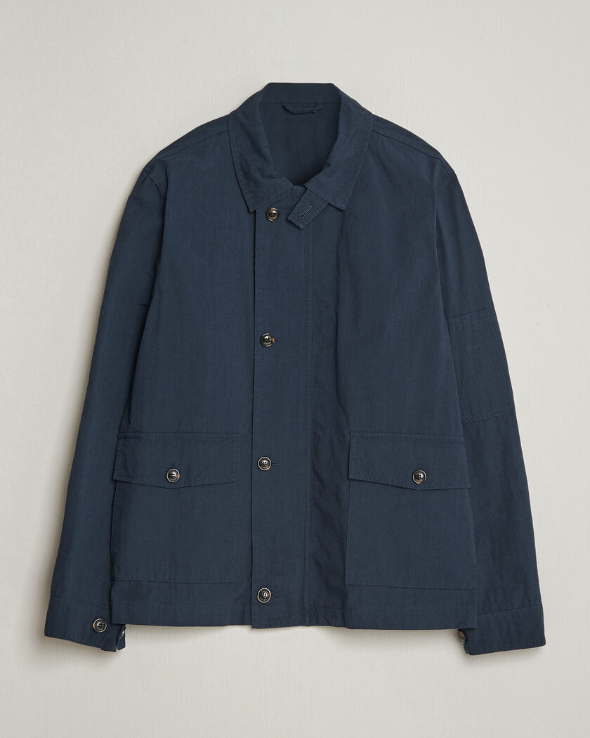 Woolrich Cruiser Eco Cotton Bomber Jacket Melton Blue at