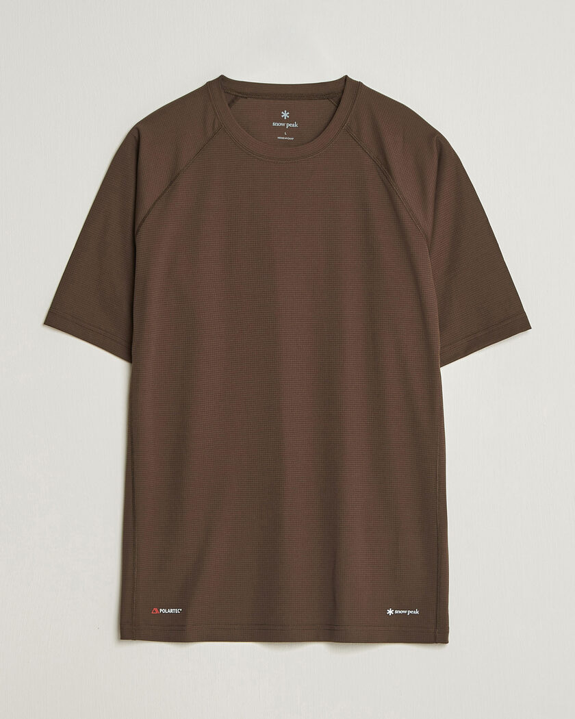 Snow Peak Polartec Power Dry T-Shirt Brown – Brown