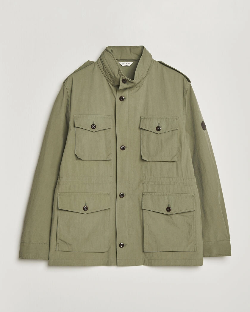 GANT Cotton Field Jacket Dry Herb Green – Green