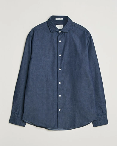 GANT Regular Fit Indigo Twill Shirt Dark Indigo – Blue