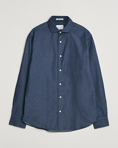 GANT Regular Fit Indigo Twill Shirt Dark Indigo – Blue