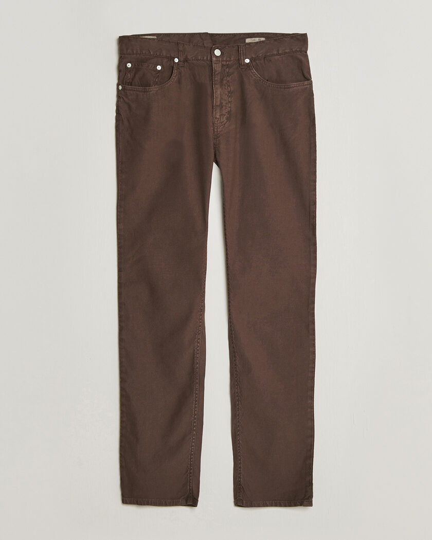 Morris James Brushed 5-Pocket Pant Blue at CareOfCarl.com