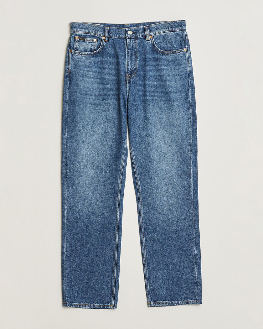 GANT Straight Fit Jeans Mid Blue Worn In – Blue